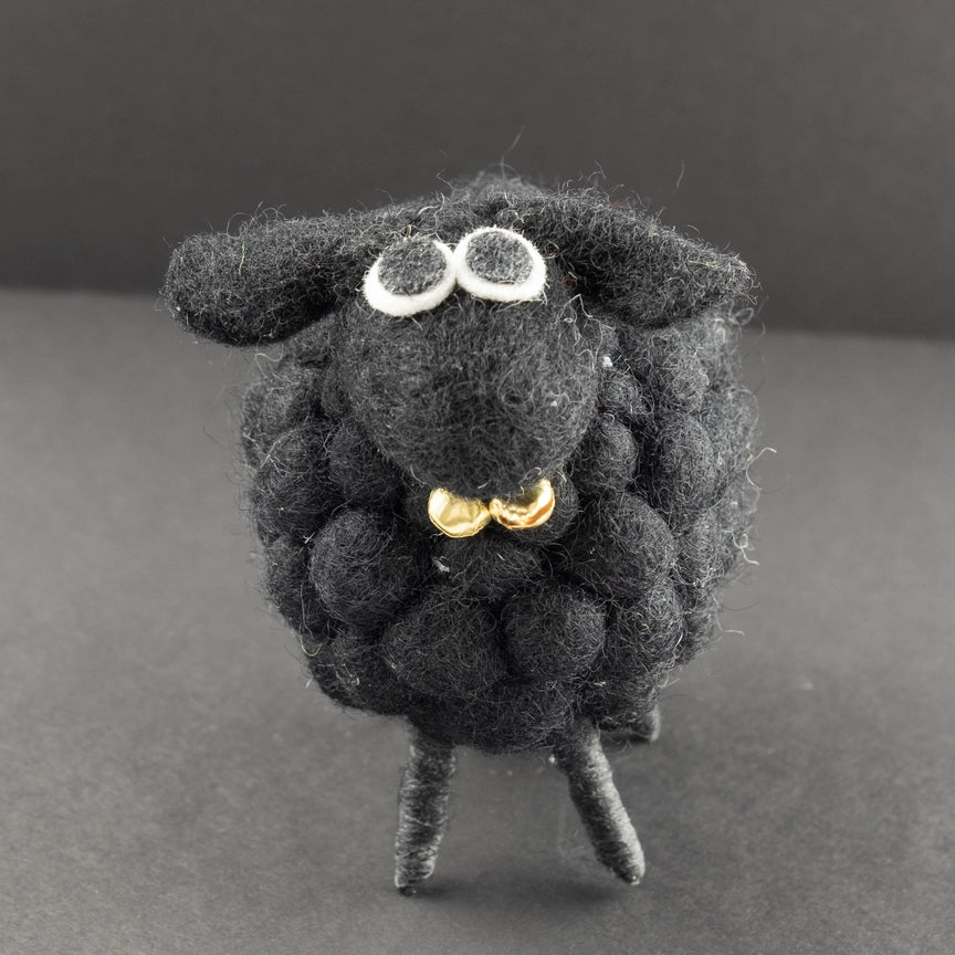 Home Decor - Black Sheep with Bell