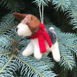Ornament - Dog with Red Scarf