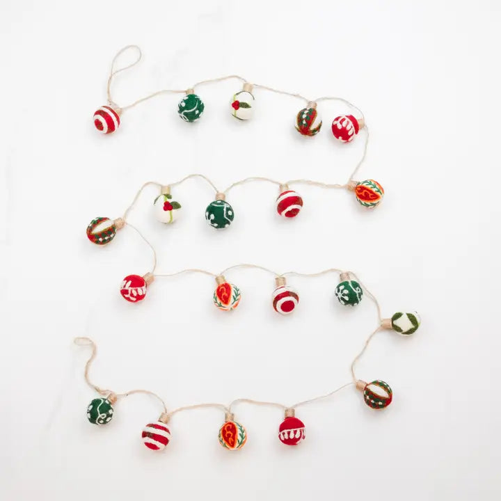 Garland - Embroidered Christmas Ball