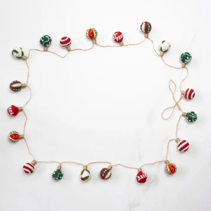 Garland - Embroidered Christmas Ball