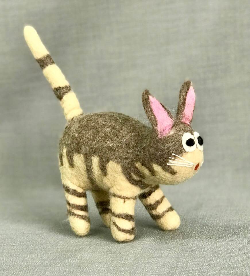 Toy - Cat - Grey with Pink Ears