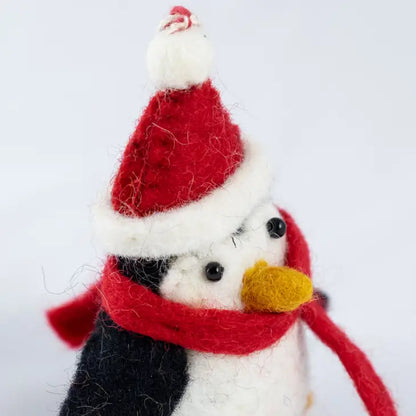 Ornament - Christmas Penguin with Santa Hat