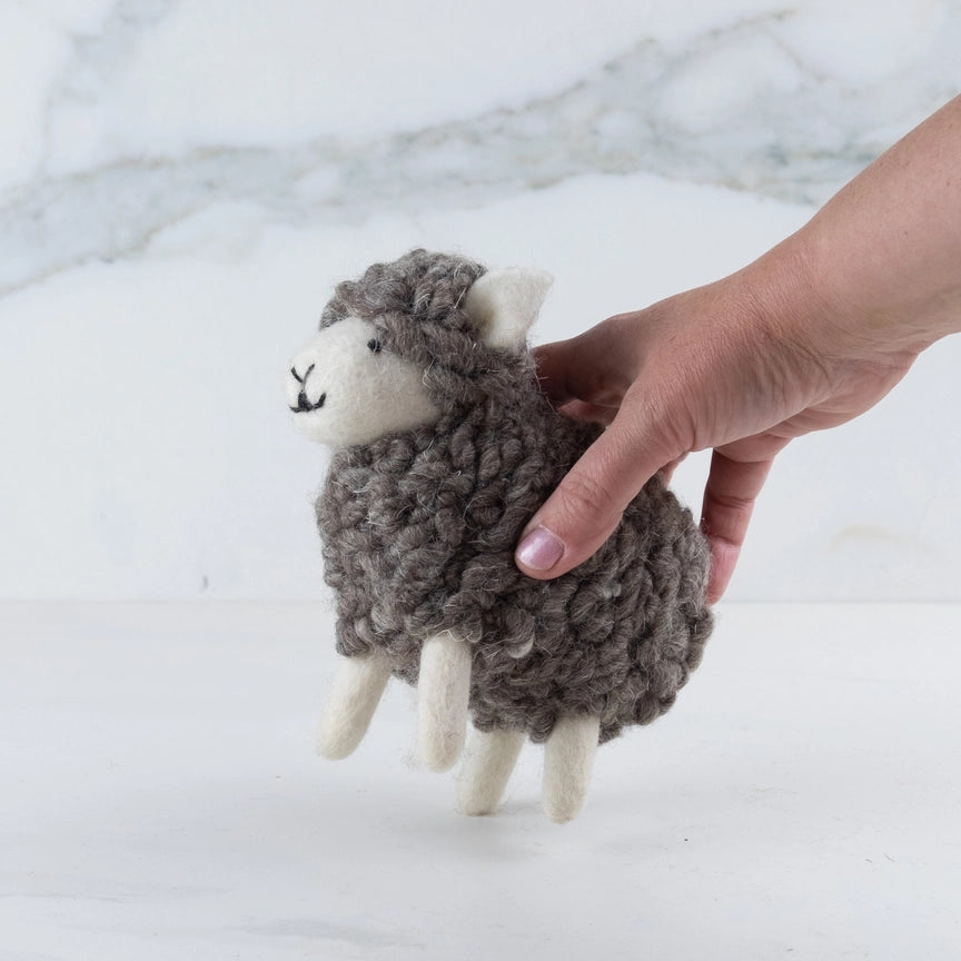 Toy - Grey Wool Sheep