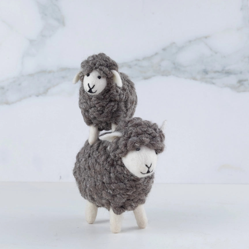 Toy - Grey Wool Sheep