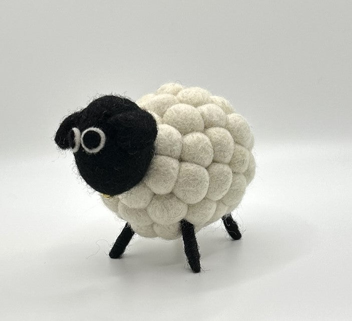 Home Decor - Black and White Sheep with Bell