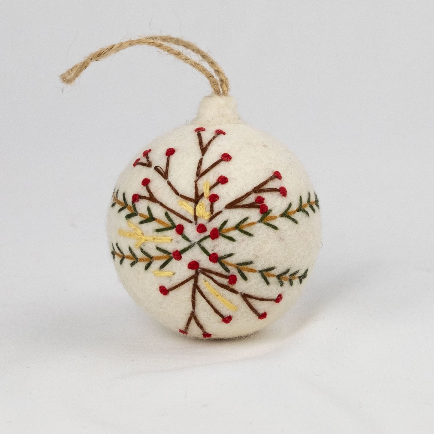 Ornament - White Christmas Balls - Set of 6