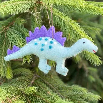 Ornament - Dinosaur - Blue and Purple
